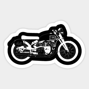 Vincent Black Lightning White Outline Sticker